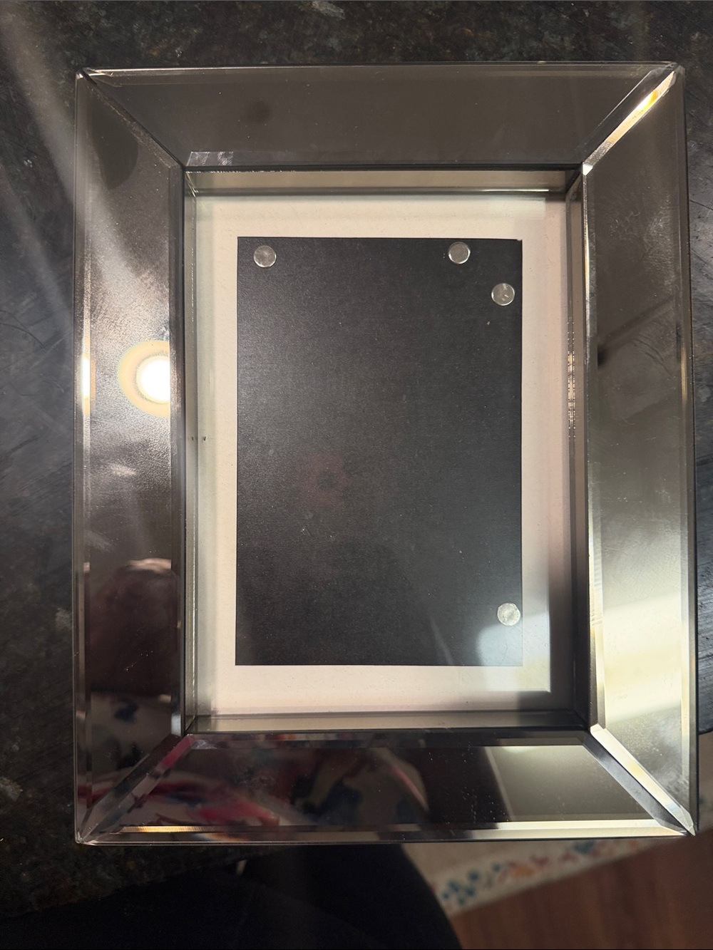Tahari Mirrored Glass Picture Frame - Silver